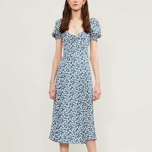 Reformation Lacey dress in blue floral